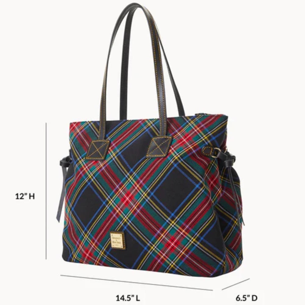 DOONEY & BOURKE, Women's Tartan Victoria Leather Tote Bag - Picture 6 of 16